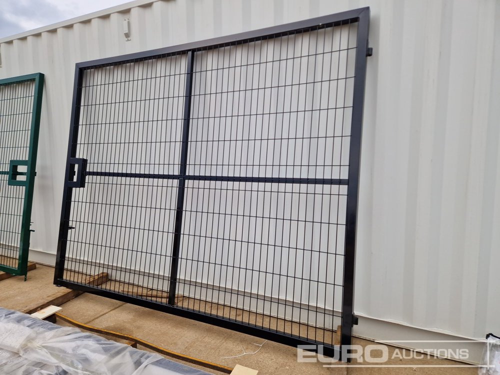 Garage equipment 3m x 2.3m Heavy Duty Galvanized Powder Coated Gate (2 of), 100mm x 100mm Post (2 of), Assembly Kit (Black): picture 12