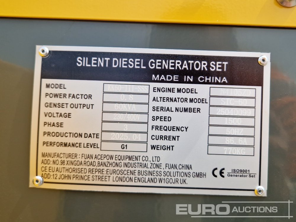 Generator set Unused 2025 Kawakenki KK60-III-SSS: picture 31