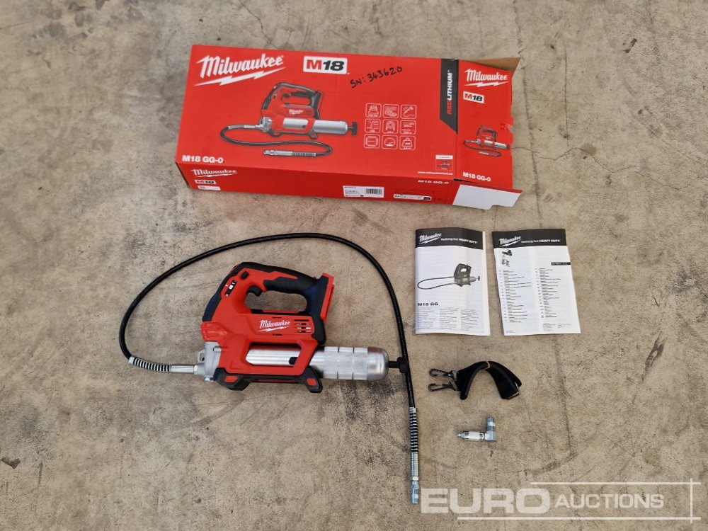 Unused Milwaukee M18 GG-0 18V Grease Gun (Body Only) - Garage equipment: picture 2 Unused Milwaukee M18 GG-0 18V Grease Gun (Body Only) - Garage equipment: picture 2