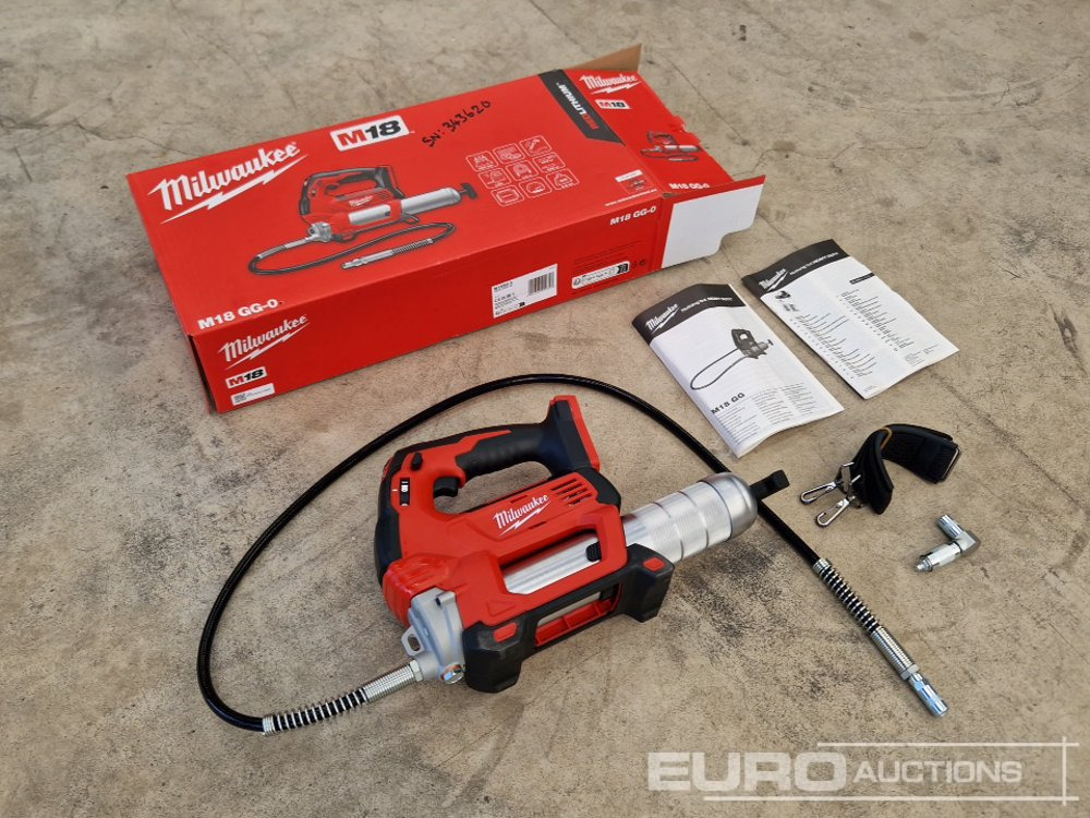 Unused Milwaukee M18 GG-0 18V Grease Gun (Body Only) - Garage equipment: picture 1 Unused Milwaukee M18 GG-0 18V Grease Gun (Body Only) - Garage equipment: picture 1