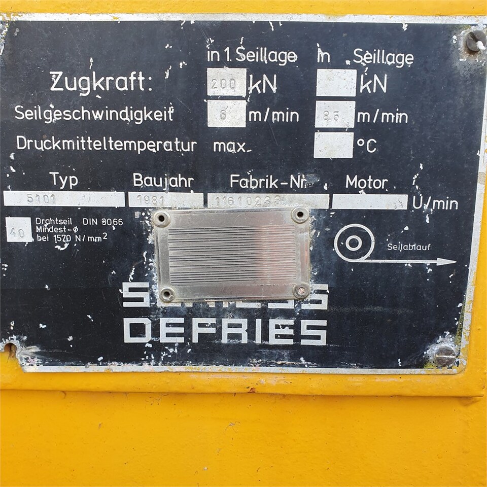 Winch for Crawler crane Schies Defries 5101: picture 7