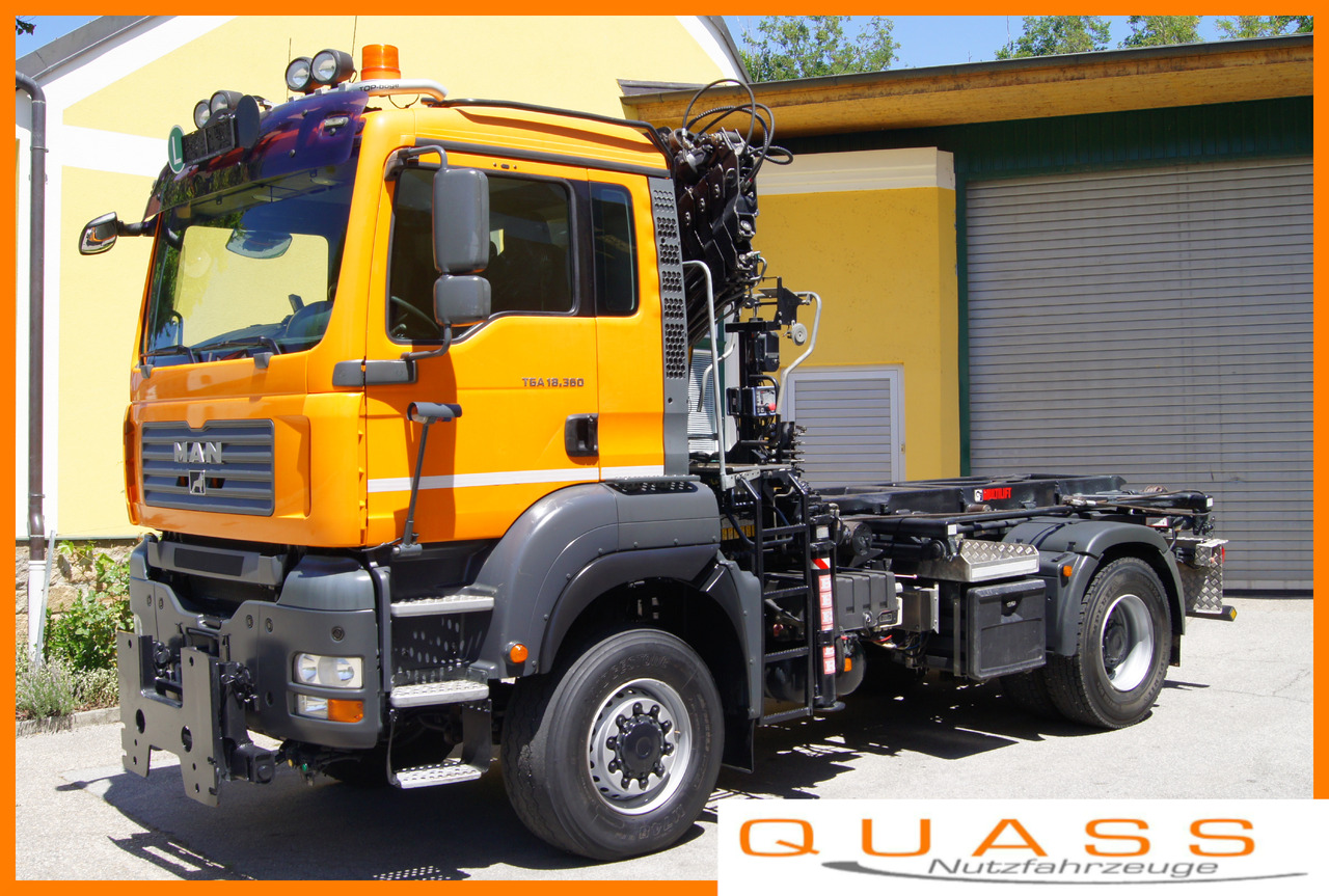 MAN TGA 18.360 BL 4x4/Euro 4/TÜV/HIAB 111/MULTILIFT/Winterdienst - Hook lift truck, Crane truck: picture 1 MAN TGA 18.360 BL 4x4/Euro 4/TÜV/HIAB 111/MULTILIFT/Winterdienst - Hook lift truck, Crane truck: picture 1