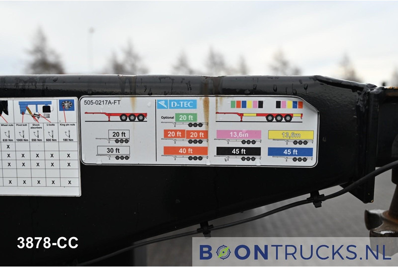 Container transporter/ Swap body semi-trailer D-Tec FLEXITRAILER LS | 2x20-30-40-45ft HC * 2x LIFT AXLE * BPW / DISC * 2x EXTENDABLE: picture 13