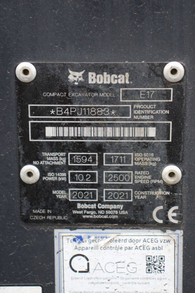 Mini excavator Bobcat E17 C: picture 14