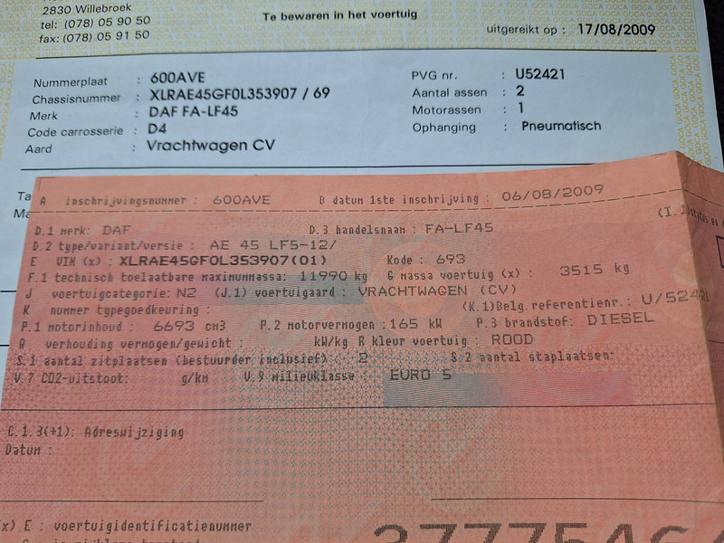 Dropside/ Flatbed truck DAF LF45-220: picture 12 Dropside/ Flatbed truck DAF LF45-220: picture 12