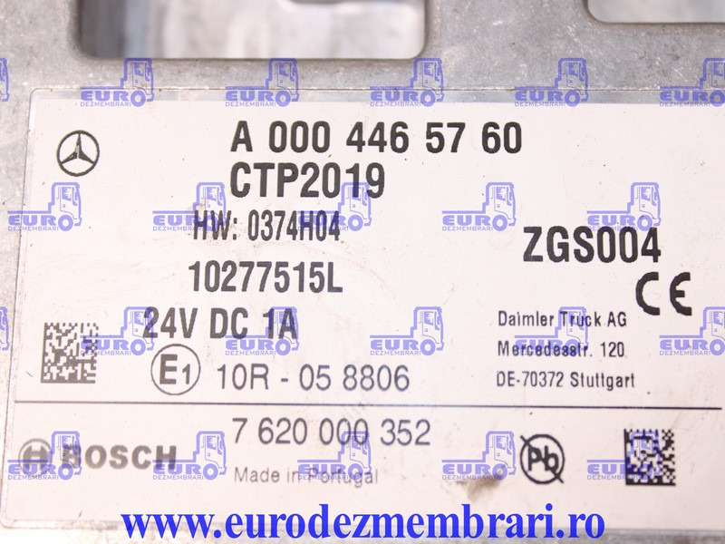 CALCULATOR CTP2019 MERCEDES ACTROS MP5 A0004465760 - ECU for Truck: picture 3 CALCULATOR CTP2019 MERCEDES ACTROS MP5 A0004465760 - ECU for Truck: picture 3