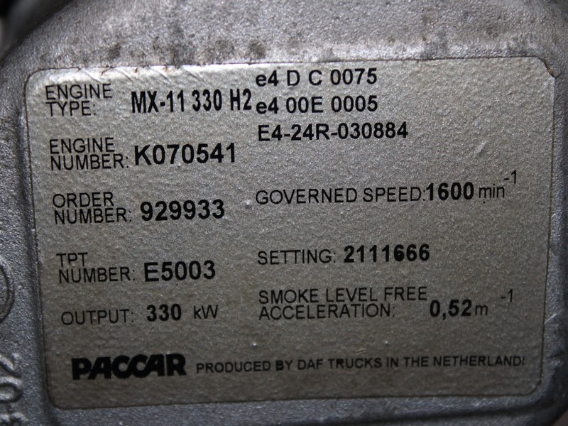 MOTOR DAF MX-11 330 H2 450CP EURO 6 2111666 - Engine for Truck: picture 5 MOTOR DAF MX-11 330 H2 450CP EURO 6 2111666 - Engine for Truck: picture 5