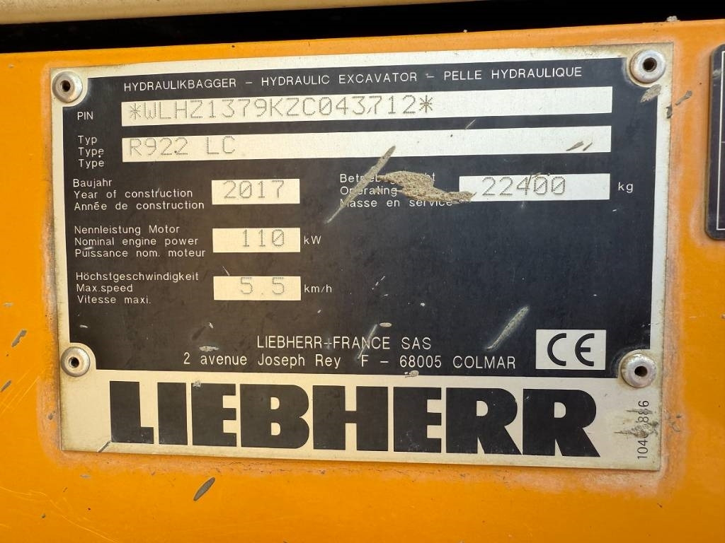 Liebherr R 922 LC - Crawler excavator: picture 2 Liebherr R 922 LC - Crawler excavator: picture 2