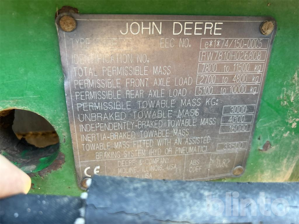 1999 John Deere 7810 - Farm tractor: picture 5 1999 John Deere 7810 - Farm tractor: picture 5