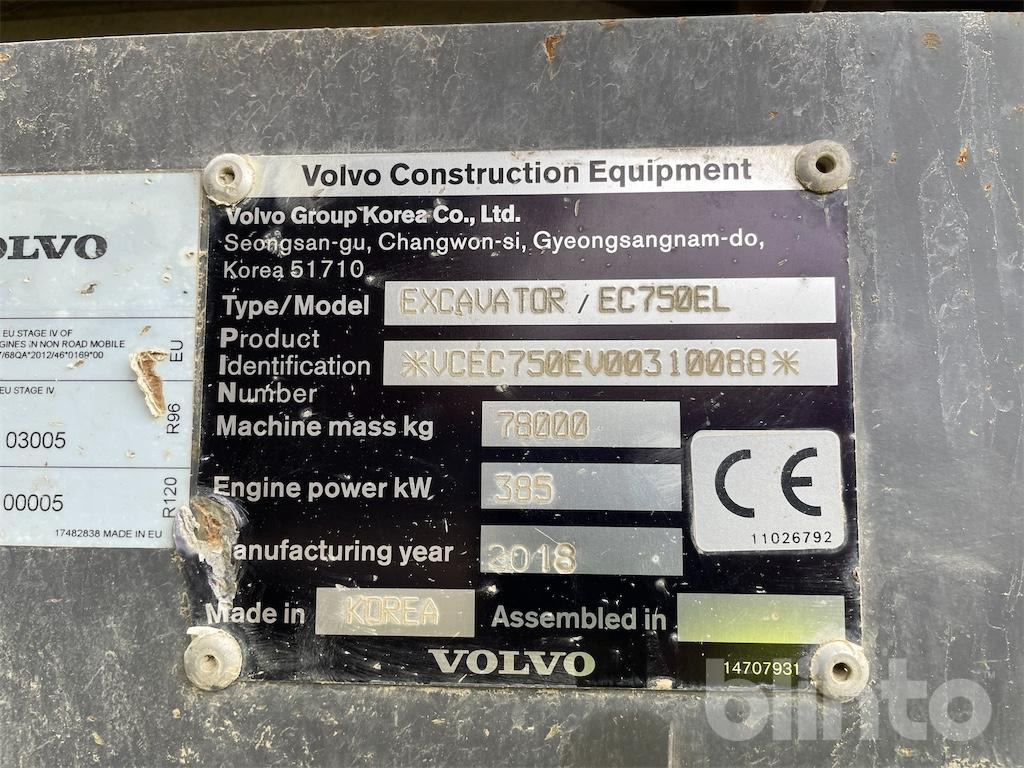 Crawler excavator Volvo EC750EL (2018): picture 6 Crawler excavator Volvo EC750EL (2018): picture 6
