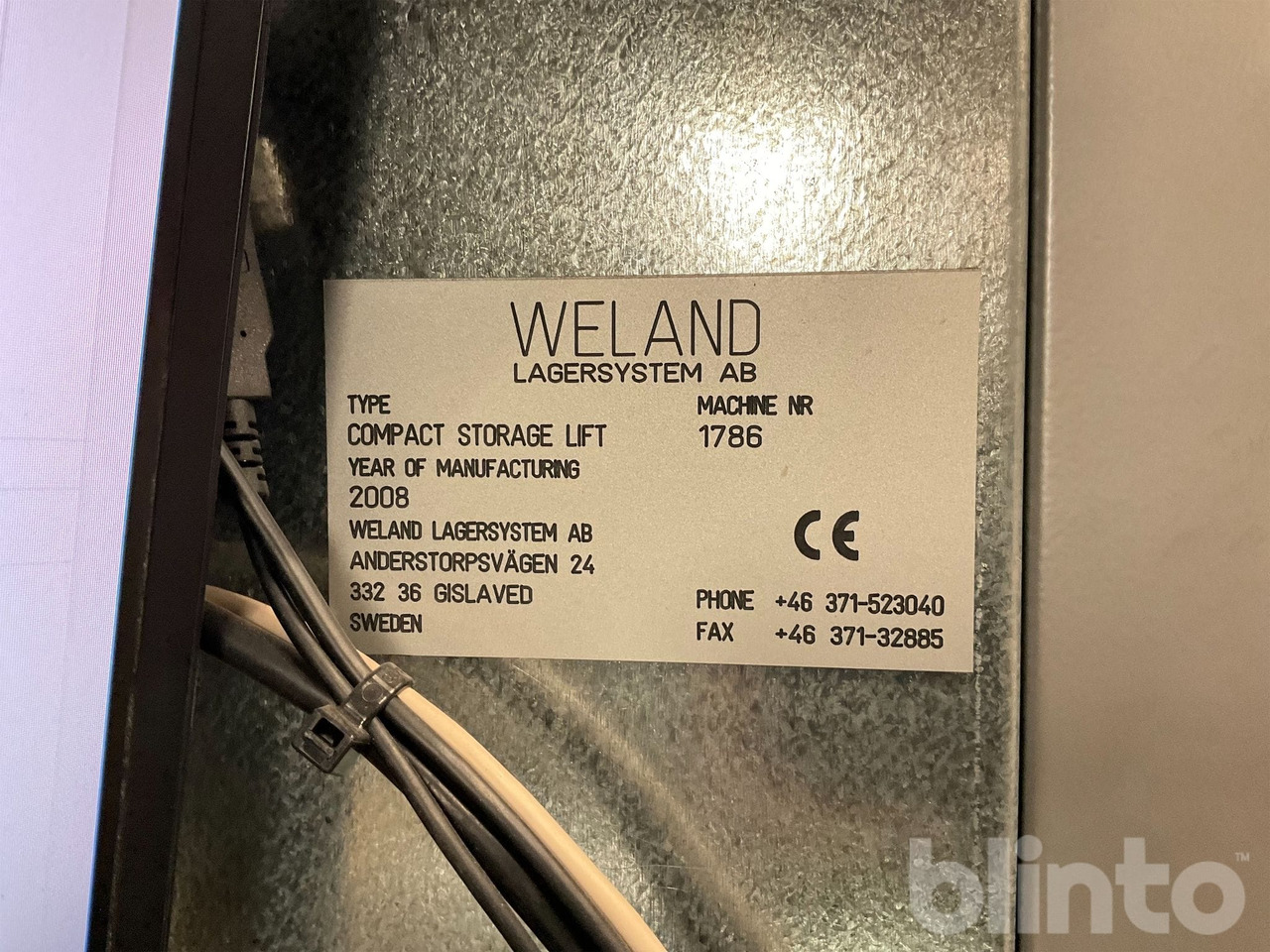 Weland lagersystem - Metalworking machinery: picture 3 Weland lagersystem - Metalworking machinery: picture 3