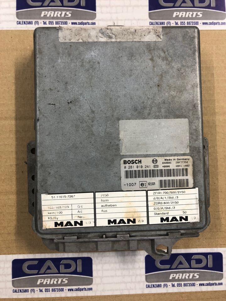 CENTRALINA EDC - RIF. BOSCH 0281010241 - RIF. MAN 51116157267 - ECU: picture 1 CENTRALINA EDC - RIF. BOSCH 0281010241 - RIF. MAN 51116157267 - ECU: picture 1