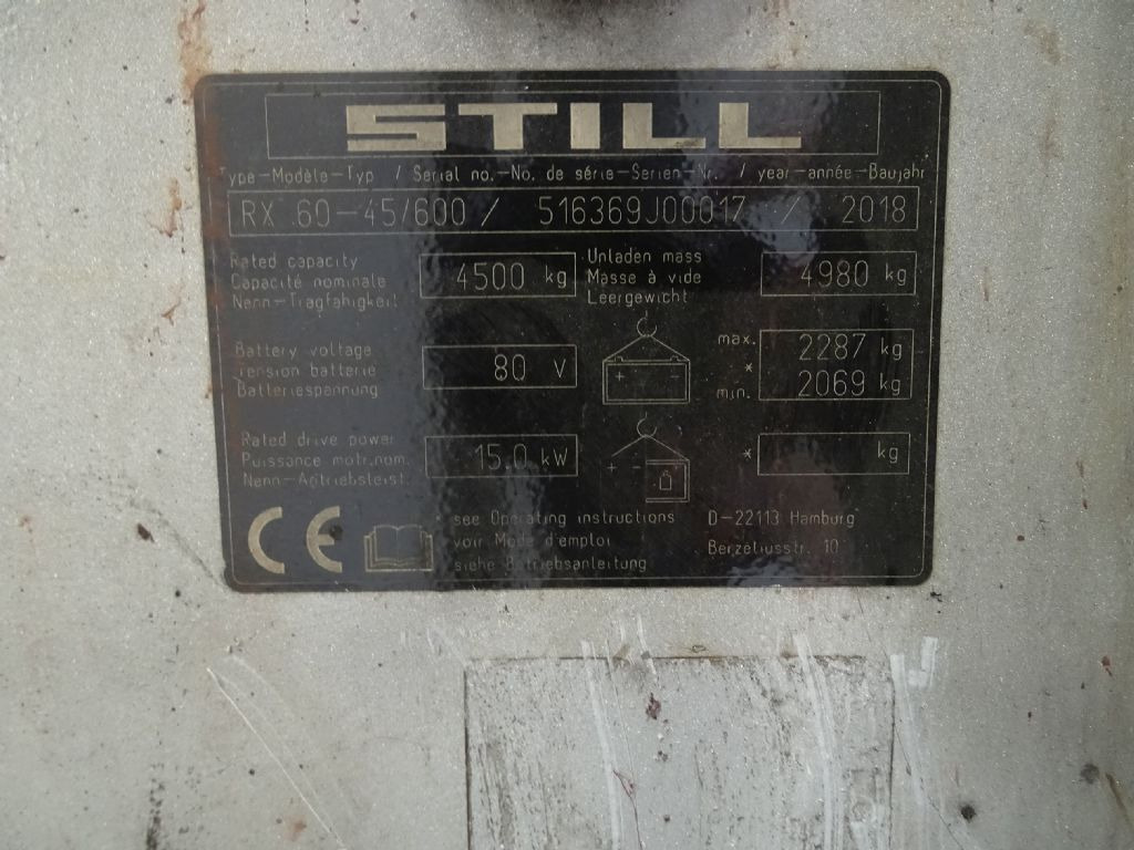 Still RX60-45/600 - Electric forklift: picture 4 Still RX60-45/600 - Electric forklift: picture 4