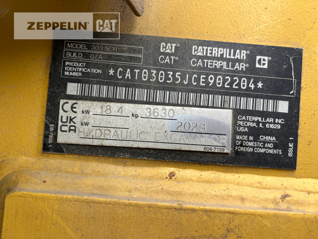 Mini excavator Cat 303.5CR-07: picture 8