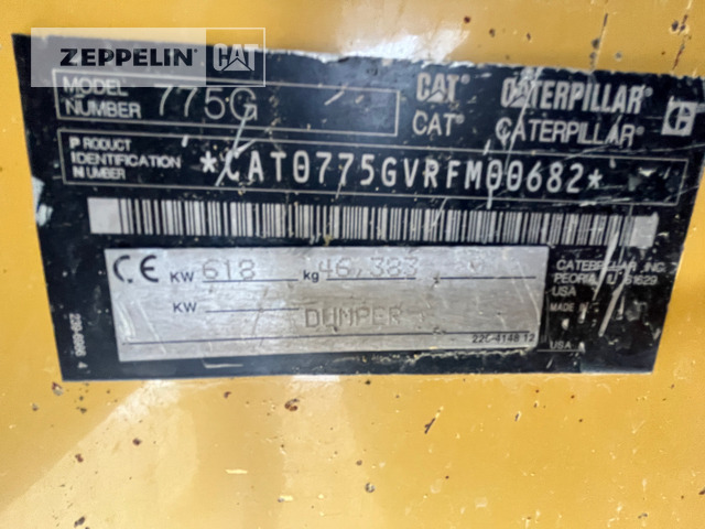 Rigid dumper/ Rock truck Cat 775G: picture 14