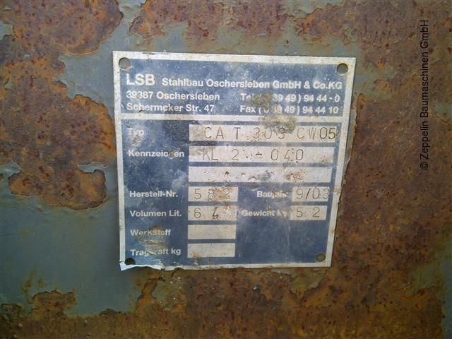 Kaiser Maschinenbau, Vrees TL10000 - Excavator bucket for Construction machinery: picture 3 Kaiser Maschinenbau, Vrees TL10000 - Excavator bucket for Construction machinery: picture 3