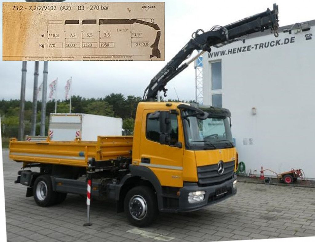Mercedes-Benz Atego 1224 K 2-Achs Kipper Kran 2x Hdr Ausschub - Tipper, Crane truck: picture 2 Mercedes-Benz Atego 1224 K 2-Achs Kipper Kran 2x Hdr Ausschub - Tipper, Crane truck: picture 2