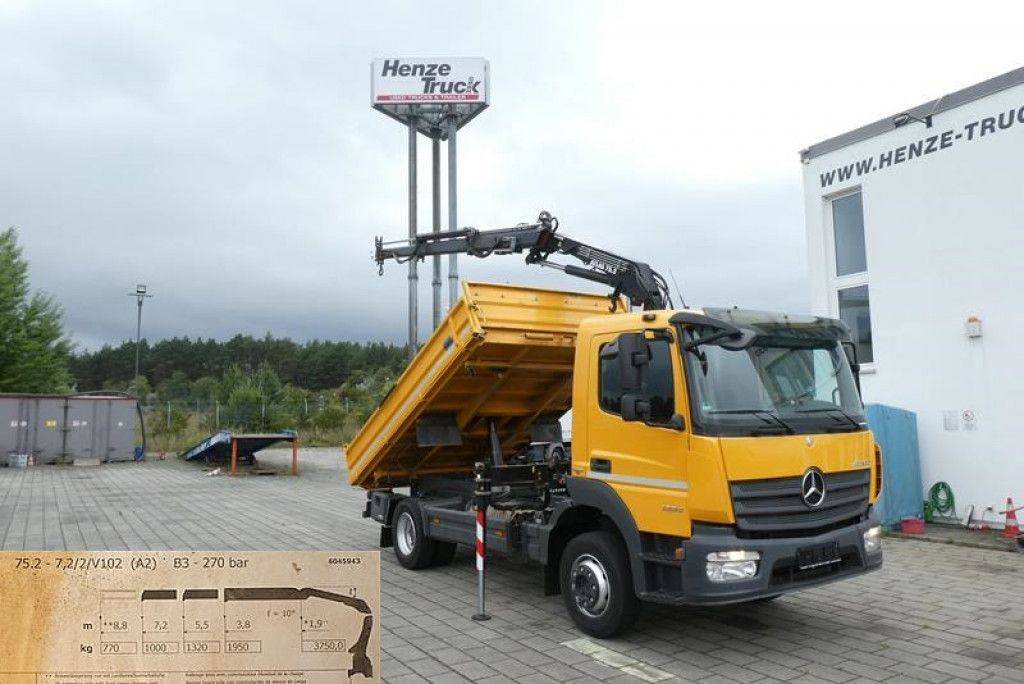 Mercedes-Benz Atego 1224 K 2-Achs Kipper Kran 2x Hdr Ausschub - Tipper, Crane truck: picture 1 Mercedes-Benz Atego 1224 K 2-Achs Kipper Kran 2x Hdr Ausschub - Tipper, Crane truck: picture 1